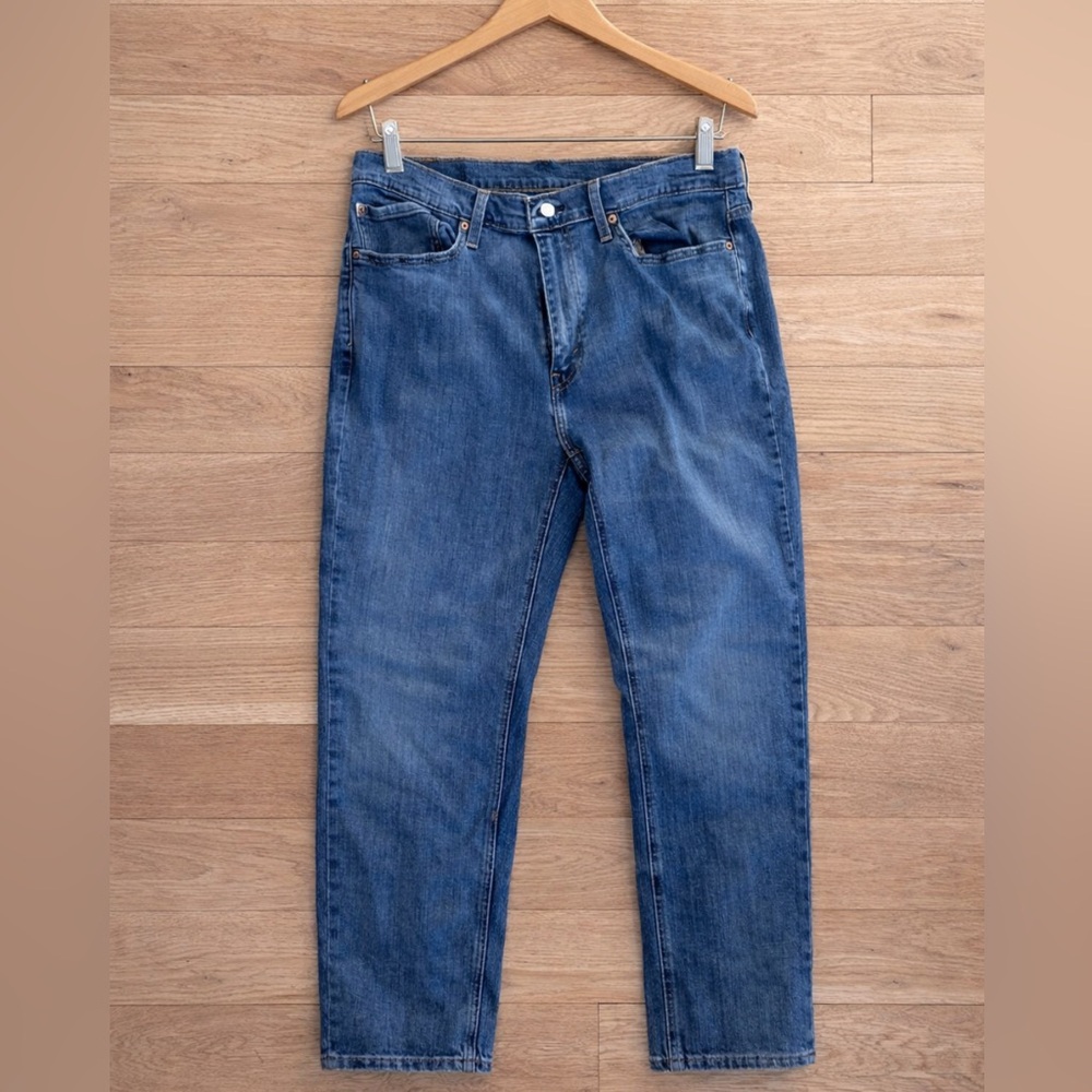 Classic Men's Straight Blue Denim Jeans 36/32
